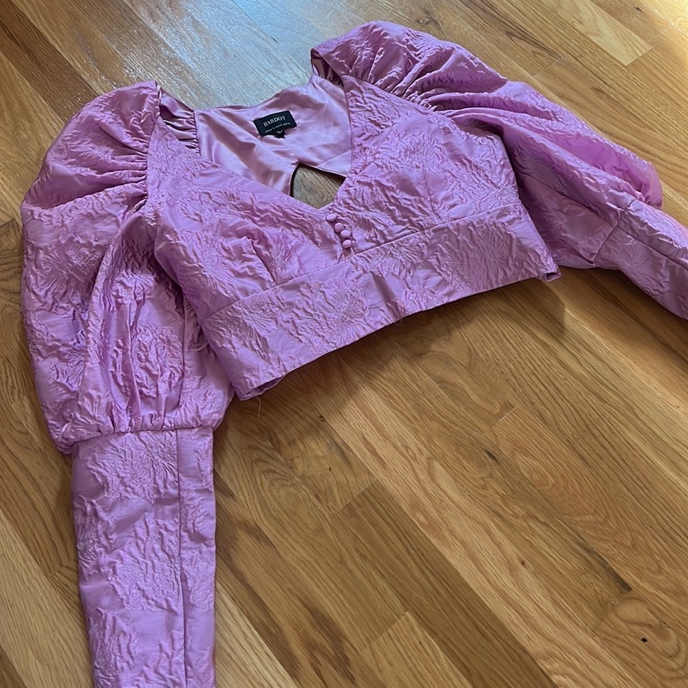 Women’s Bardot Long Sleeve Jacquard Top - Picture 5 of 5